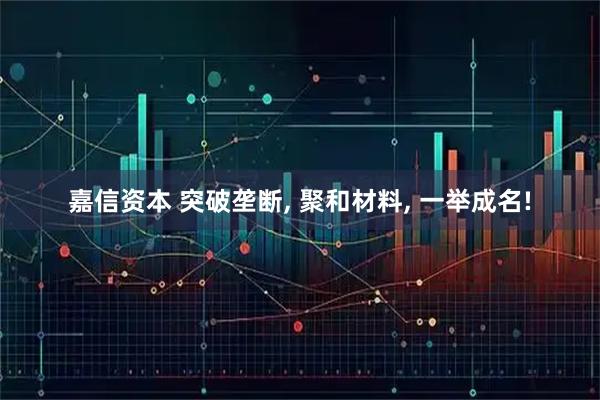 嘉信资本 突破垄断, 聚和材料, 一举成名!